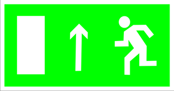 E12 направление к эвакуационному выходу (левосторонний) (пленка, 300х150 мм) - Знаки безопасности - Эвакуационные знаки - vektorb.ru