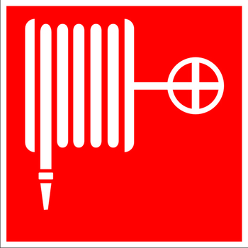 F02 пожарный кран (пластик, 200х200 мм) - Знаки безопасности - Знаки пожарной безопасности - vektorb.ru