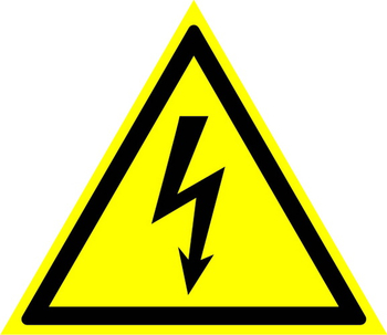 W08 внимание! опасность поражения электрическим током (пластик, сторона 150 мм) - Знаки безопасности - Знаки по электробезопасности - vektorb.ru